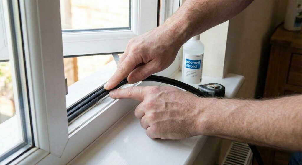 Montaż nowej uszczelki w oknie PCV