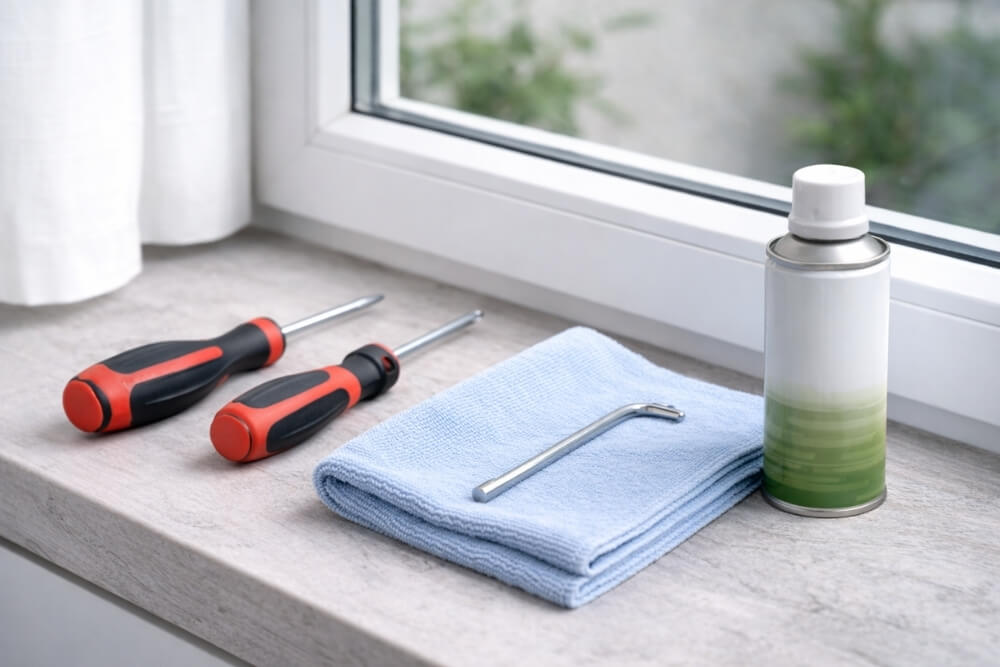 przygotowanie do regulacji okien